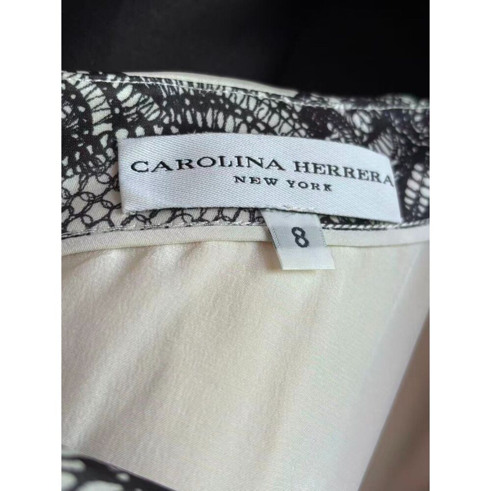 Carolina Herrera Silk Knee-Length Dress Size: US 8 - Picture 10 of 15